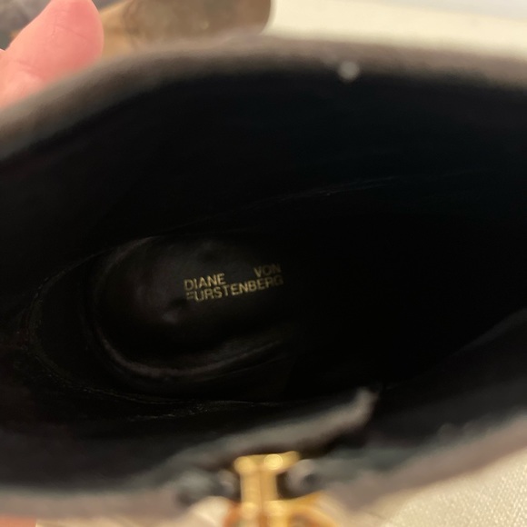 Diane Von Furstenberg Chocolate Brown a suede ankle boots - Picture 5 of 9